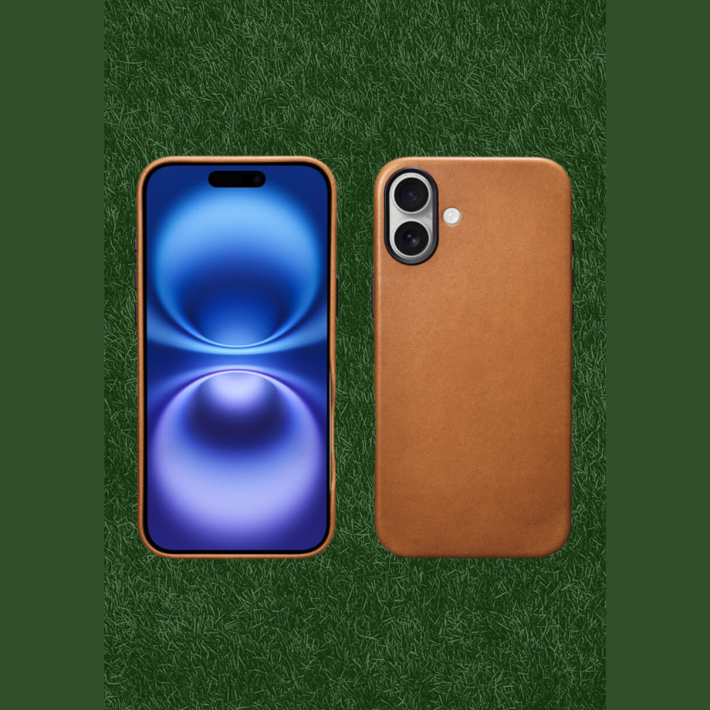 Θήκη iPhone 16 iCarer Leather Back Case With Camera Button Δερμάτινη με MagSafe & Πλαίσιο Κάμερας - Camel Tan (WMI16240701-TN)