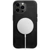 Θήκη iPhone 13 Pro Max iCarer Leather Back Case Δερμάτινη με MagSafe - Black (WMI1304-BK)