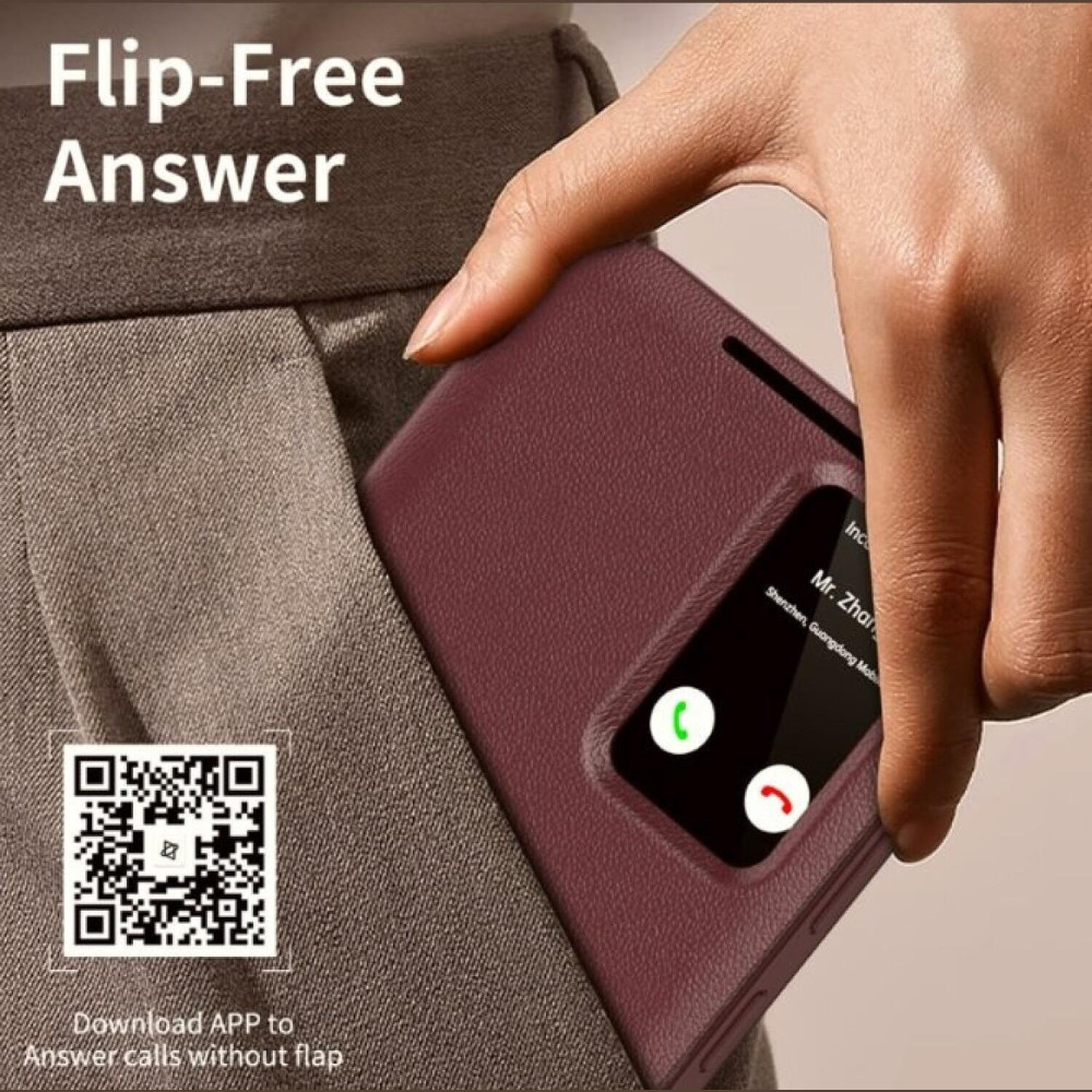 Θήκη Samsung Galaxy S25 Edge Techsuit SmartView Series Flip με Ενεργό Πορτάκι - Red (5949419302723)