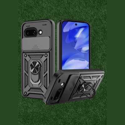 Θήκη Google Pixel 10a Techsuit CamShield Ανθεκτική με Κάλυμμα για την Κάμερα & Μεταλλικό Ring Holder - Black (5949419354838)