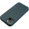 Θήκη iPhone 13 iCarer Leather Back Case Δερμάτινη με MagSafe - Blue (WMI1302-BU)