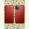 Θήκη iPhone 11 iCarer Vintage Series Curved Edge Flip Δερμάτινη - Red (RIX1102-RD)