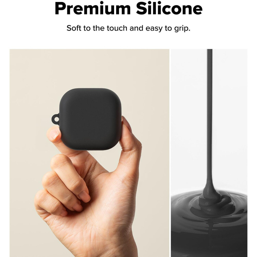 Θήκη Samsung Galaxy Buds 4 / 4 Pro Ringke Silicone Σκληρή - Black (8800328816763)