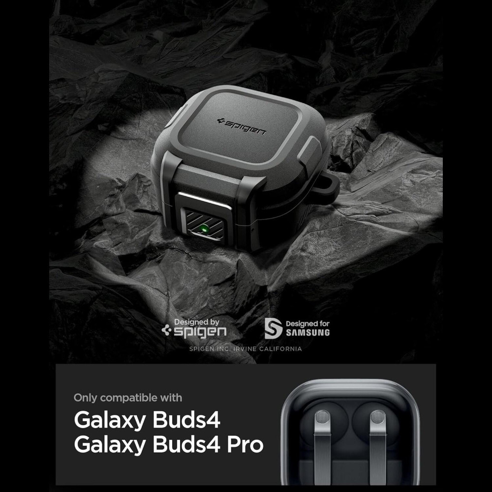 Θήκη Samsung Galaxy Buds 4 / 4 Pro Spigen Lock Fit Σκληρή - Matte Black (ACS11202)