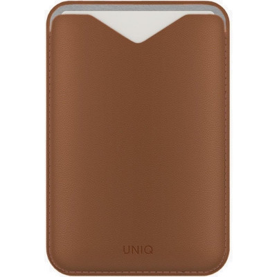 Universal Θήκη Uniq Lyden Evo MagSafe Πορτοφόλι για Κάρτες με Αναδιπλούμενη Βάση από Δέρμα Vegan - Caramel (UNIQ-LYDENEVO-CARAMEL)