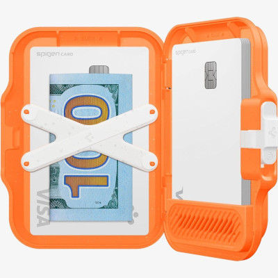 Universal Θήκη Spigen Tintap Magfit Plus Σκληρό MagSafe Πορτοφόλι για Κάρτες - Orange (AFA11380)