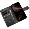 Θήκη iPhone 16 Pro iCarer Leather Detachable 2 in 1 Wallet Δερμάτινο Πορτοφόλι με RFID & MagSafe - Black (WMI16240720-BK)