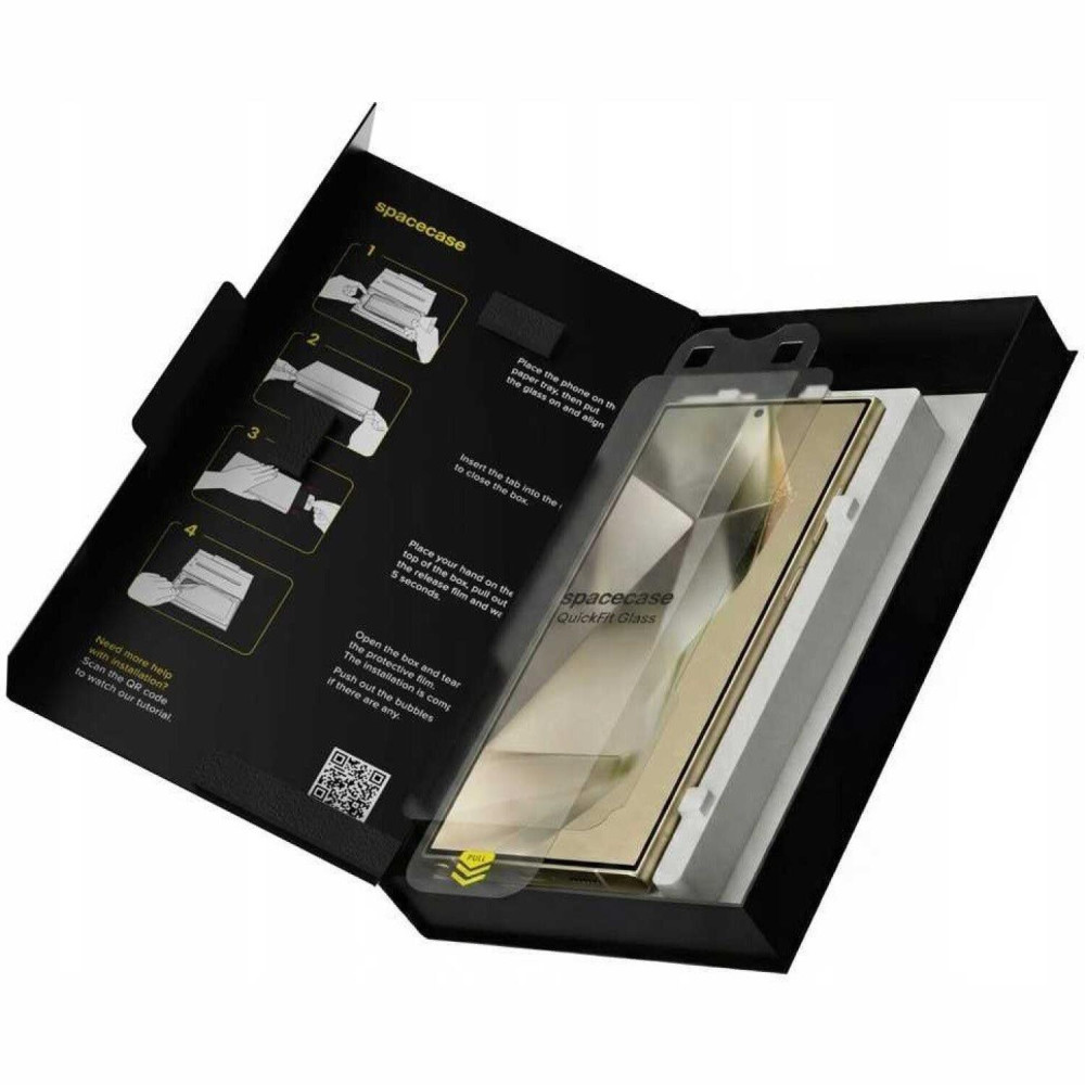 Tempered Glass Samsung Galaxy S24 Ultra Spacecase QuickFit Glass Αντιχαρακτικό Γυαλί Προστασίας Οθόνης με Απλικατέρ QuickFit 2 Τεμάχια - Clear (5905719138837)