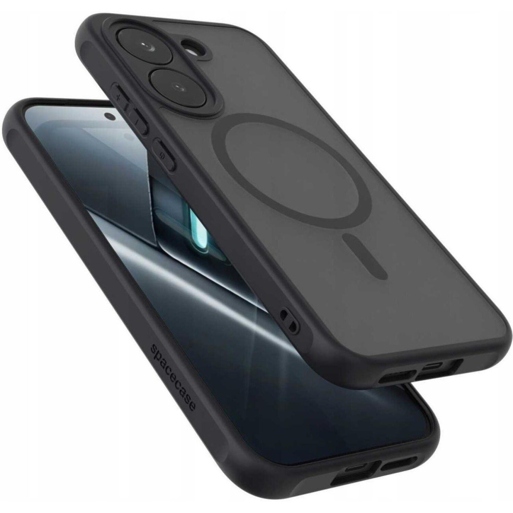 Θήκη Xiaomi Poco X8 Pro Spacecase Hybrid MagSafe Σκληρή Ημιδιάφανη με MagSafe - Black (5905719140335)