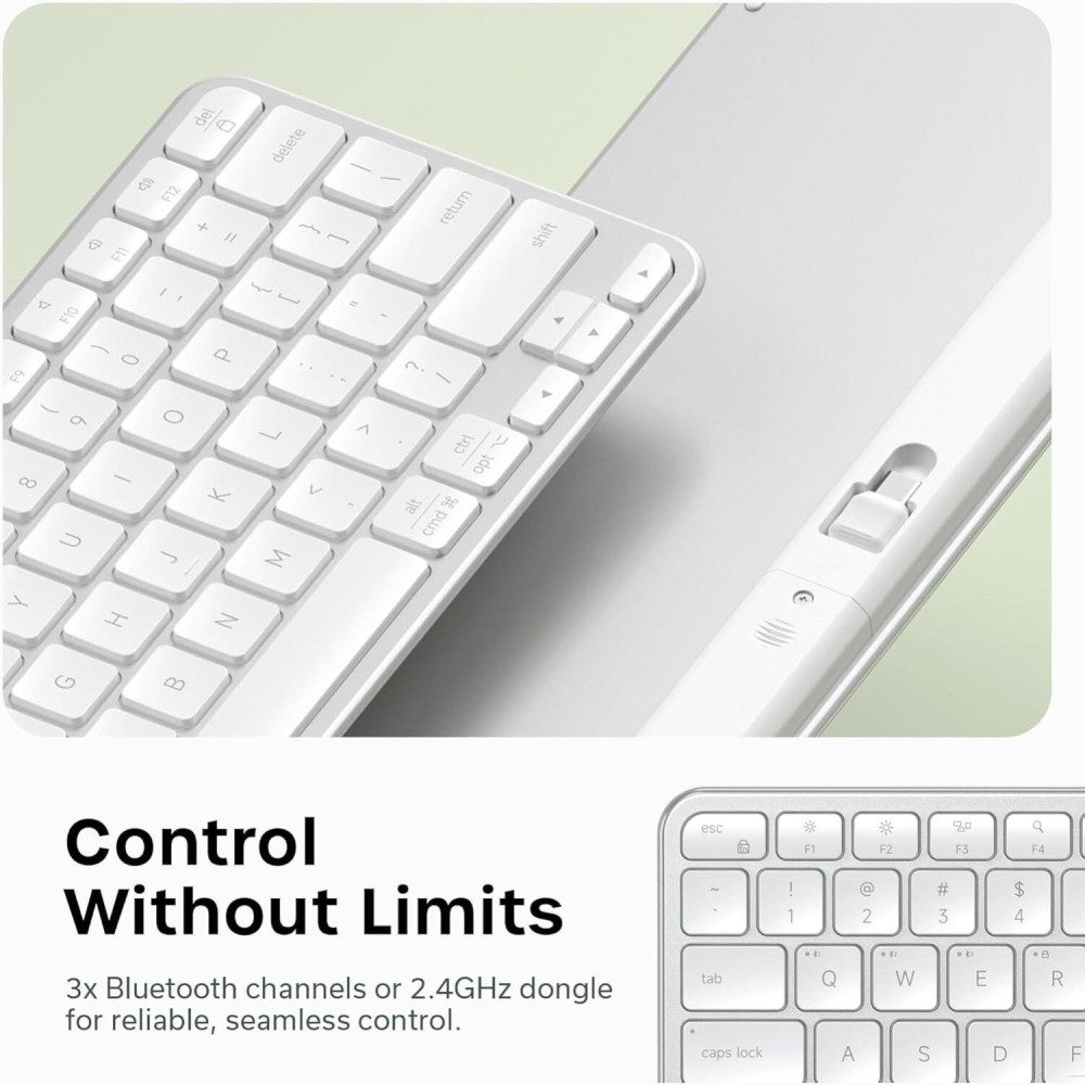 Πληκτρολόγιο Satechi Slim EX1 Wireless Keyboard Ασύρματο Bluetooth QWERTY Αγγλικό US - Silver (ST-KEX1S-EN)
