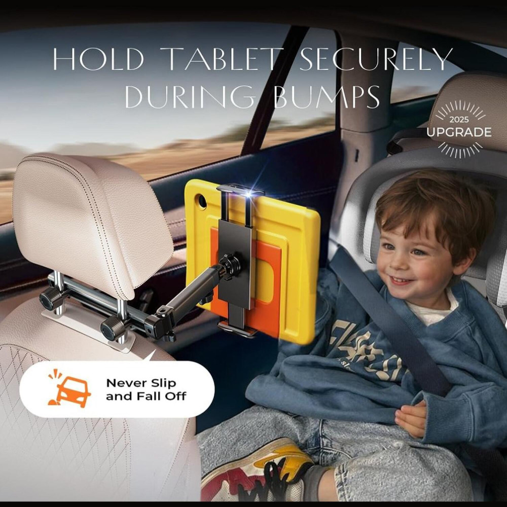 Βάση Κινητών Αυτοκινήτου Lisen Car Holder για Πίσω Κάθισμα / Προσκέφαλο με Ρυθμιζόμενο Βραχίονα για Κινητό & Tablet έως 11" - Black (6941237430564)