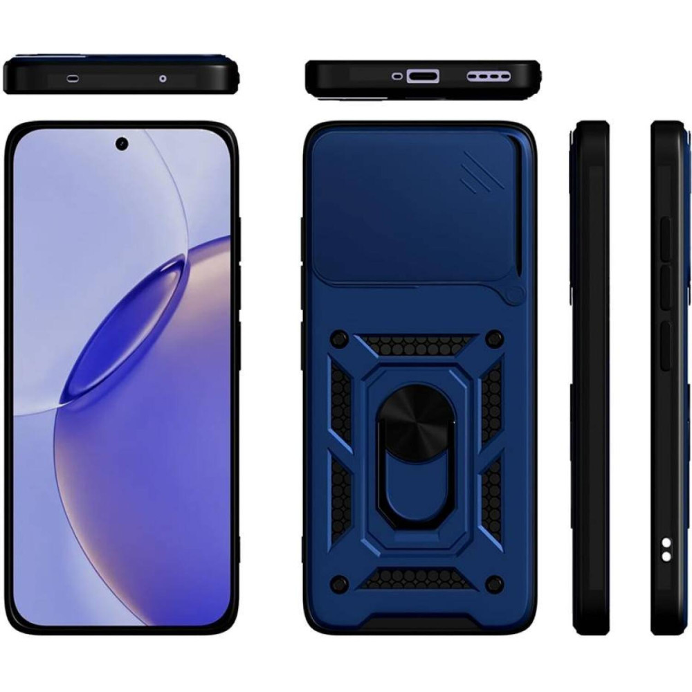 Θήκη Realme 16 Pro Techsuit CamShield Ανθεκτική με Κάλυμμα για την Κάμερα & Μεταλλικό Ring Holder - Blue (5949419361744)