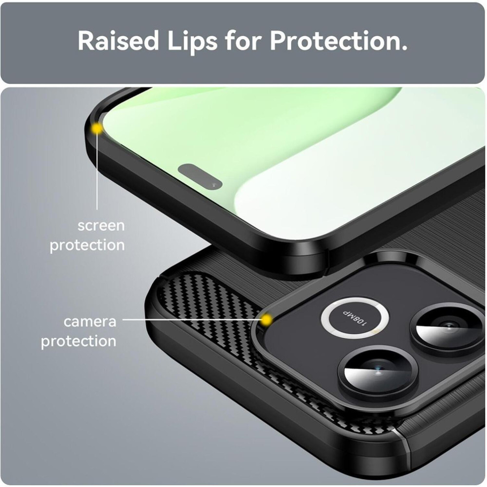 Θήκη Honor 600 Lite Techsuit Carbon Silicone Σιλικόνης - Black (5949419361539)