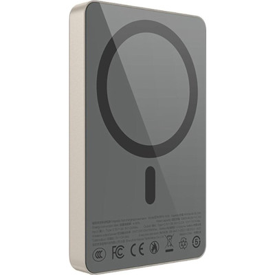 PowerBank Recci RPB-W36 με Πιστοποίηση CCC / CE & Ασύρματη Φόρτιση MagSafe 15W / 1 x Θύρα Type-C 20W 10.000mAh - Gold (6955482535448)