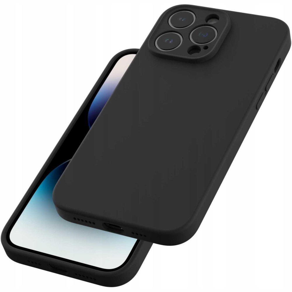 Θήκη iPhone 14 Pro Max Spacecase Silicone Mag Case Σιλικόνης με MagSafe - Black (5905719138752)