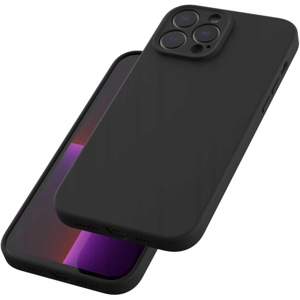 Θήκη iPhone 13 Pro Max Spacecase Silicone Mag Case Σιλικόνης με MagSafe - Black (5905719138721)
