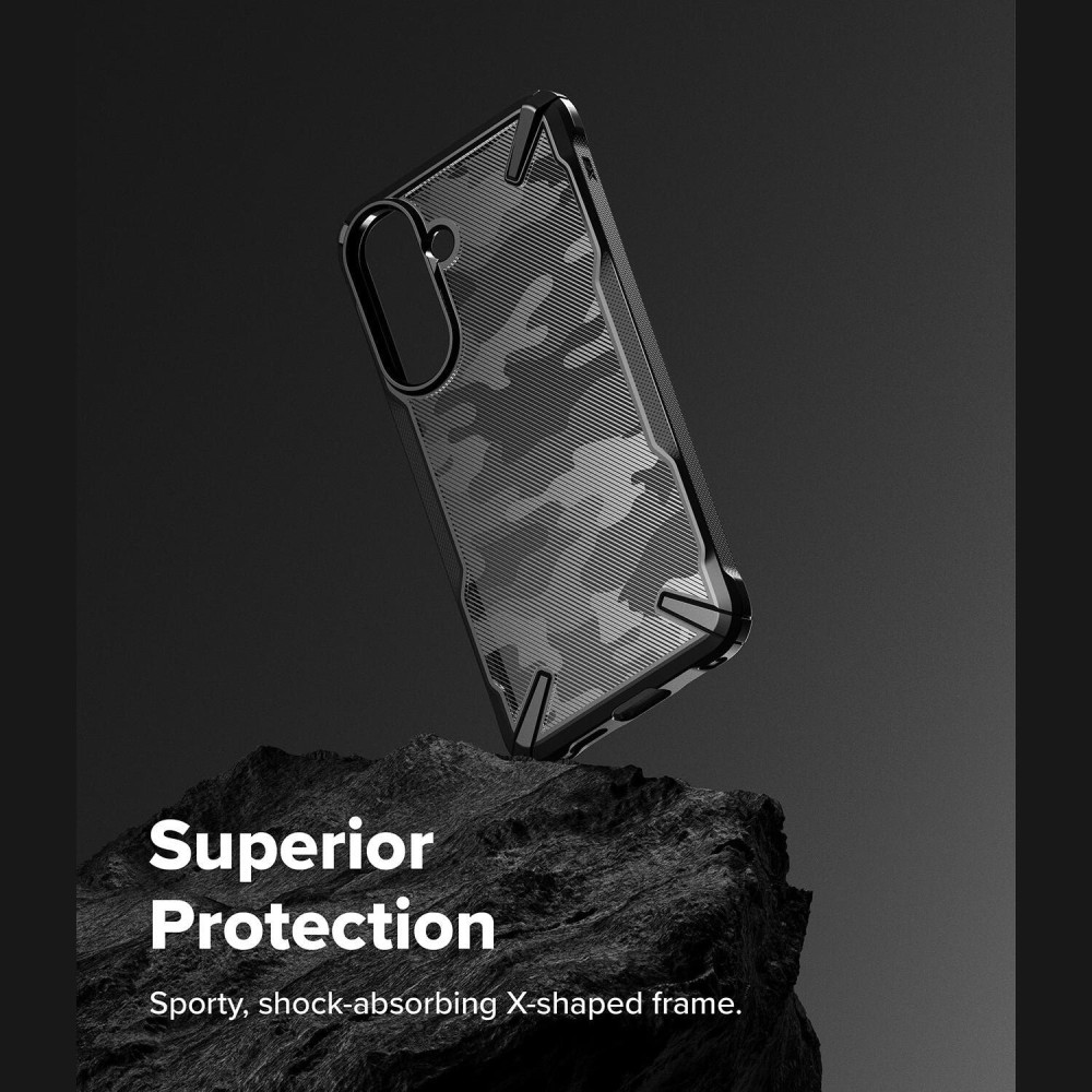 Θήκη Samsung Galaxy A57 Ringke Fusion X Ανθεκτική Σκληρή με TPU Bumper - Camo Black (8800328818071)