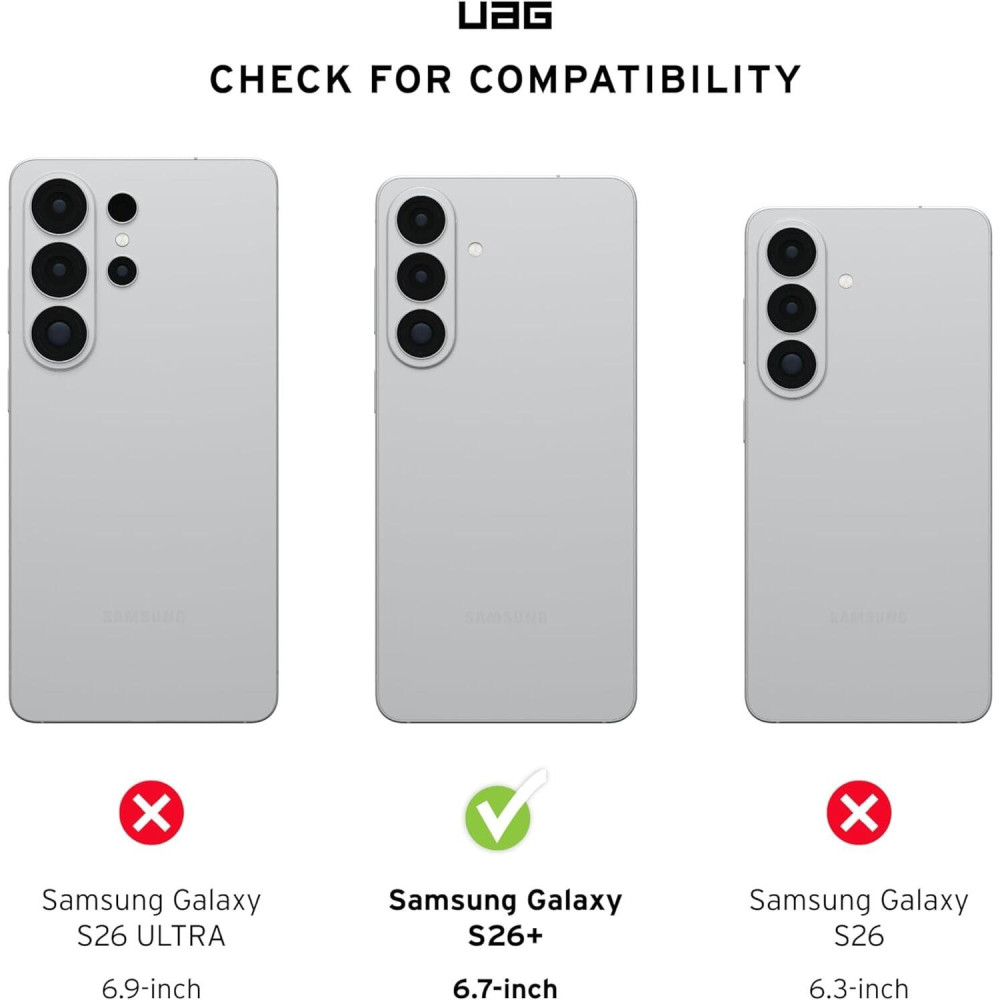 Θήκη Samsung Galaxy S26 Plus UAG Pathfinder Clear Ανθεκτική με MagSafe - Ash / Black (214527113140)