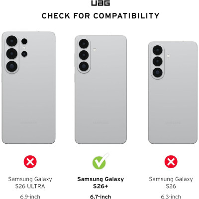 Θήκη Samsung Galaxy S26 Plus UAG Pathfinder Clear Ανθεκτική με MagSafe - Ash / Black (214527113140)