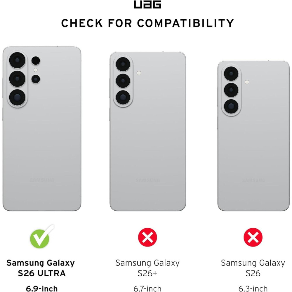 Θήκη Samsung Galaxy S26 Ultra UAG Pathfinder Clear Ανθεκτική με MagSafe - Ash / Black (214526113140)