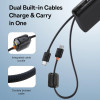 PowerBank Baseus EnerFill FC41 για Laptop με Θύρες 1 x Type-C / 1 x USB-A & Ενσωματωμένα Καλώδια 2 x Type-C 100W 20.000mAh - Cosmic Black (E0028N03)