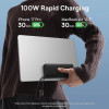 PowerBank Baseus EnerFill FC41 για Laptop με Θύρες 1 x Type-C / 1 x USB-A & Ενσωματωμένα Καλώδια 2 x Type-C 100W 20.000mAh - Cosmic Black (E0028N03)