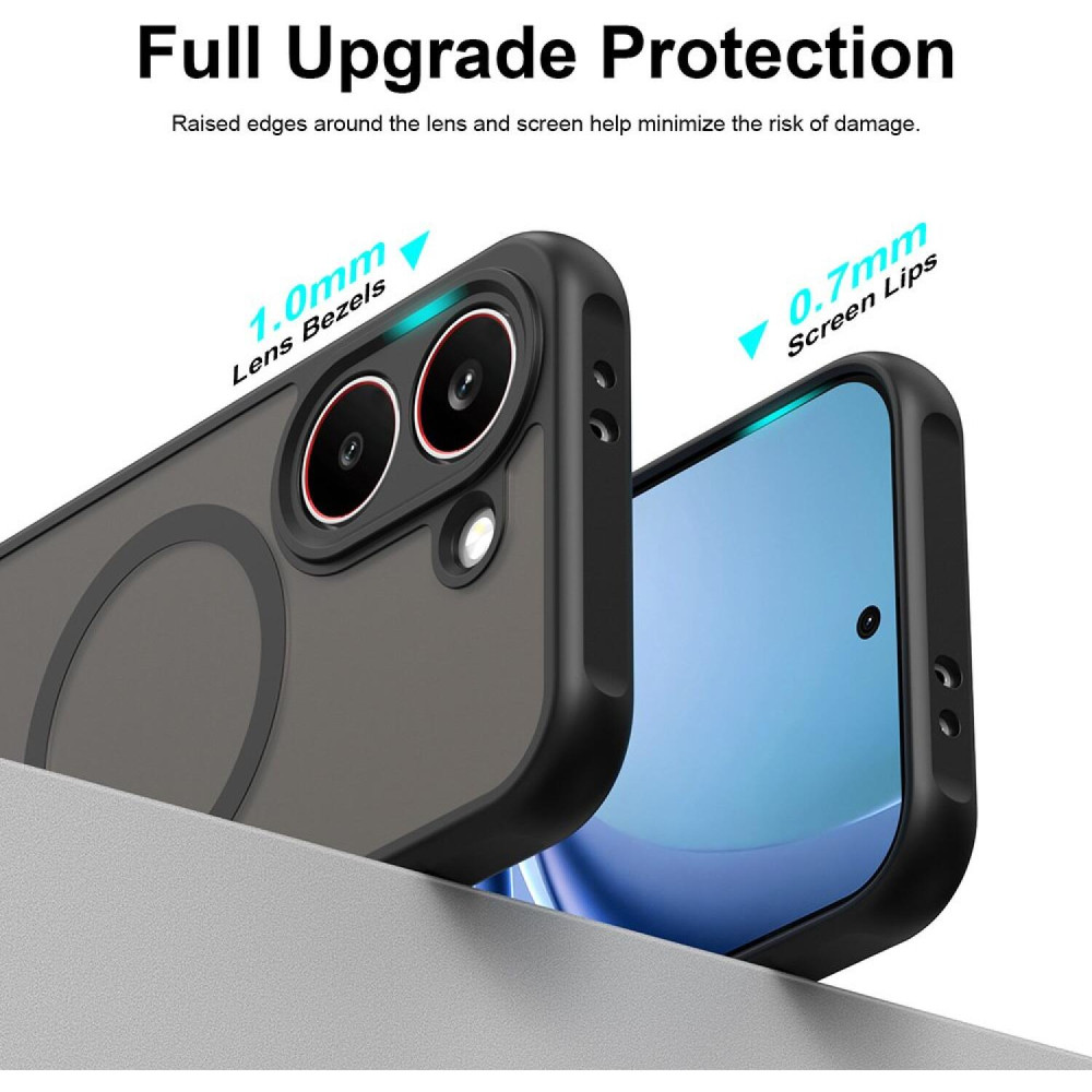 Θήκη Xiaomi Poco X8 Pro Techsuit HaloFrost II MagSafe Σκληρή Ημιδιάφανη με MagSafe - Black (5949419362857)