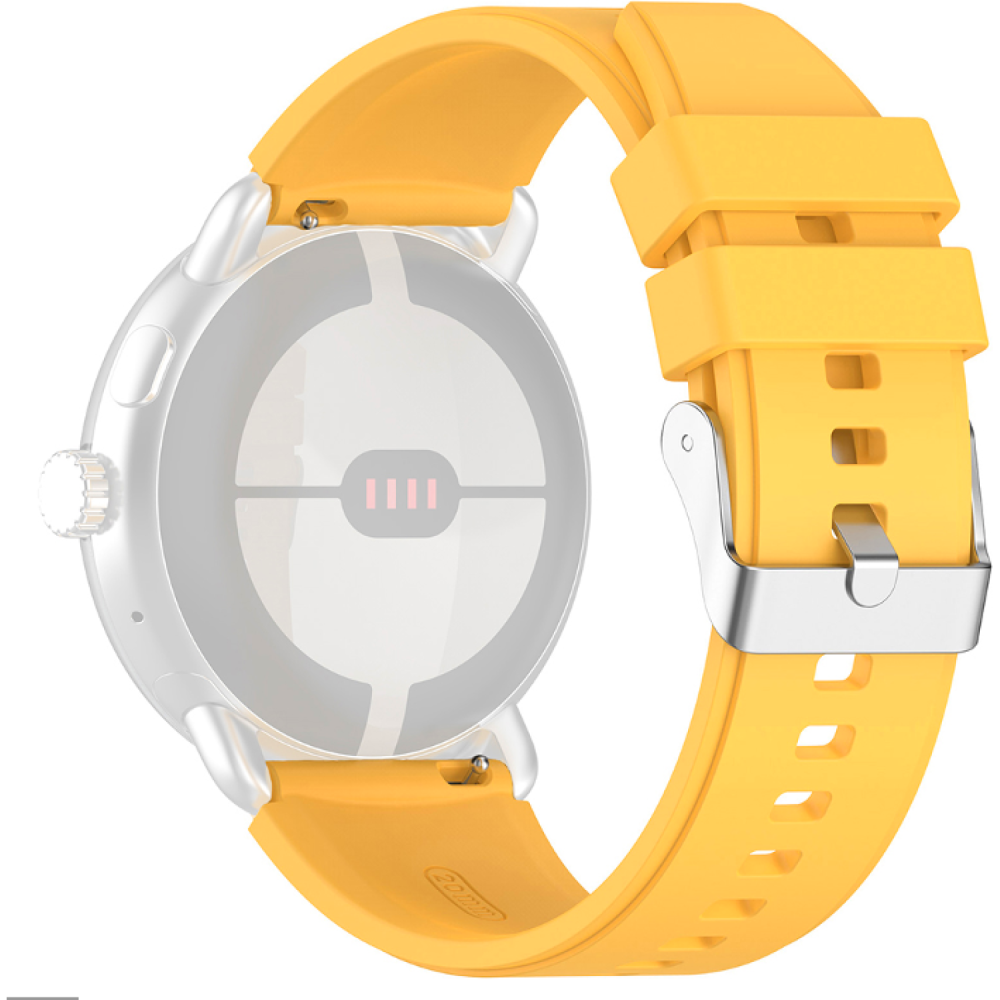Λουράκι (22mm) Huawei Watch GT 2 46mm / GT 2 Pro / GT 3 Pro 46mm / Ultimate / Xiaomi Watch S1 Techsuit Watchband W026 Σιλικόνης - Yellow (5949419010390)