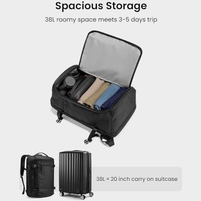 Σακίδιο Πλάτης / Backpack Tomtoc Navigator-T67 Travel Laptop Backpack Τσάντα Μεταφοράς Laptop έως 17.3" 38L - Black (T67M1D1)