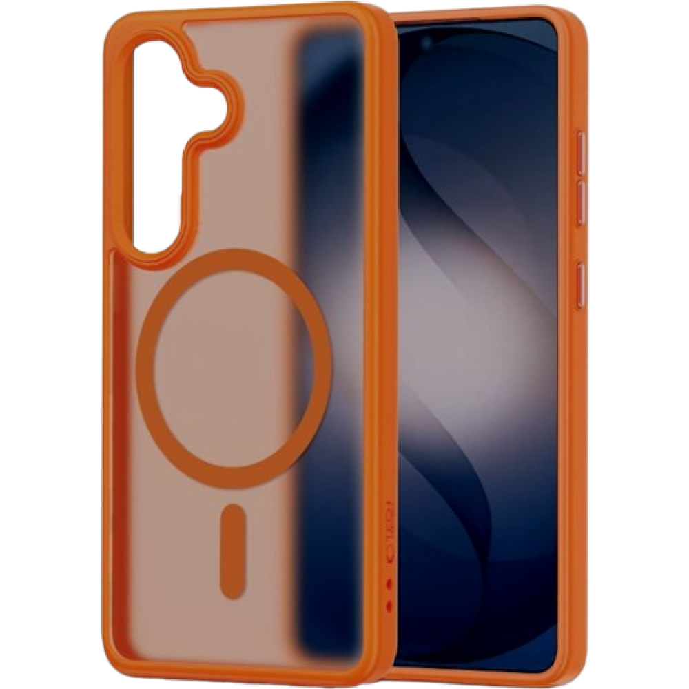Θήκη Samsung Galaxy S26 Tech-Protect MagMat Σκληρή Ημιδιάφανη με MagSafe - Matte Orange (5906302390748)