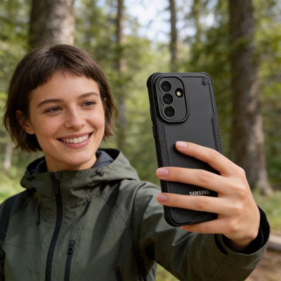 Θήκη Samsung Galaxy A57 Tech-Protect Rugged Shield Σκληρή Ημιδιάφανη - Matte Black (5906302339518)