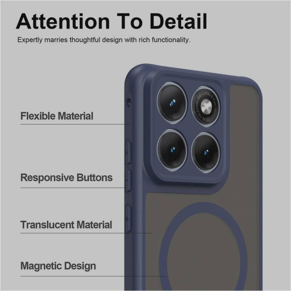 Θήκη Motorola Edge 70 Fusion Techsuit HaloFrost II MagSafe Σκληρή Ημιδιάφανη με MagSafe - Navy Blue (5949419364080)