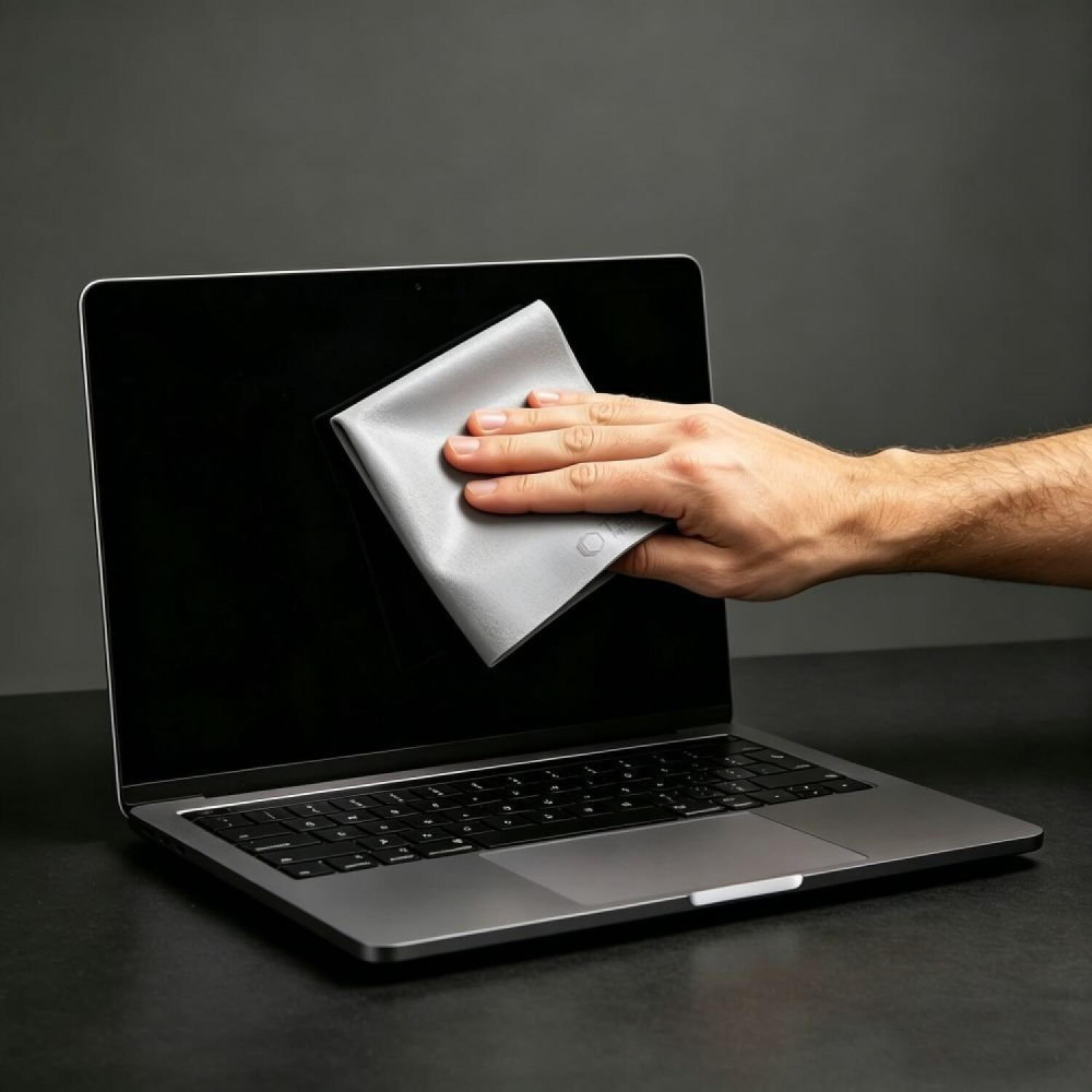 Πανάκι από Μικροΐνες Tech-Protect για Καθαρισμό Οθόνης Laptop 13" έως 14" / Γυαλιών & Φακούς Κάμερας - Grey (5906302322824)