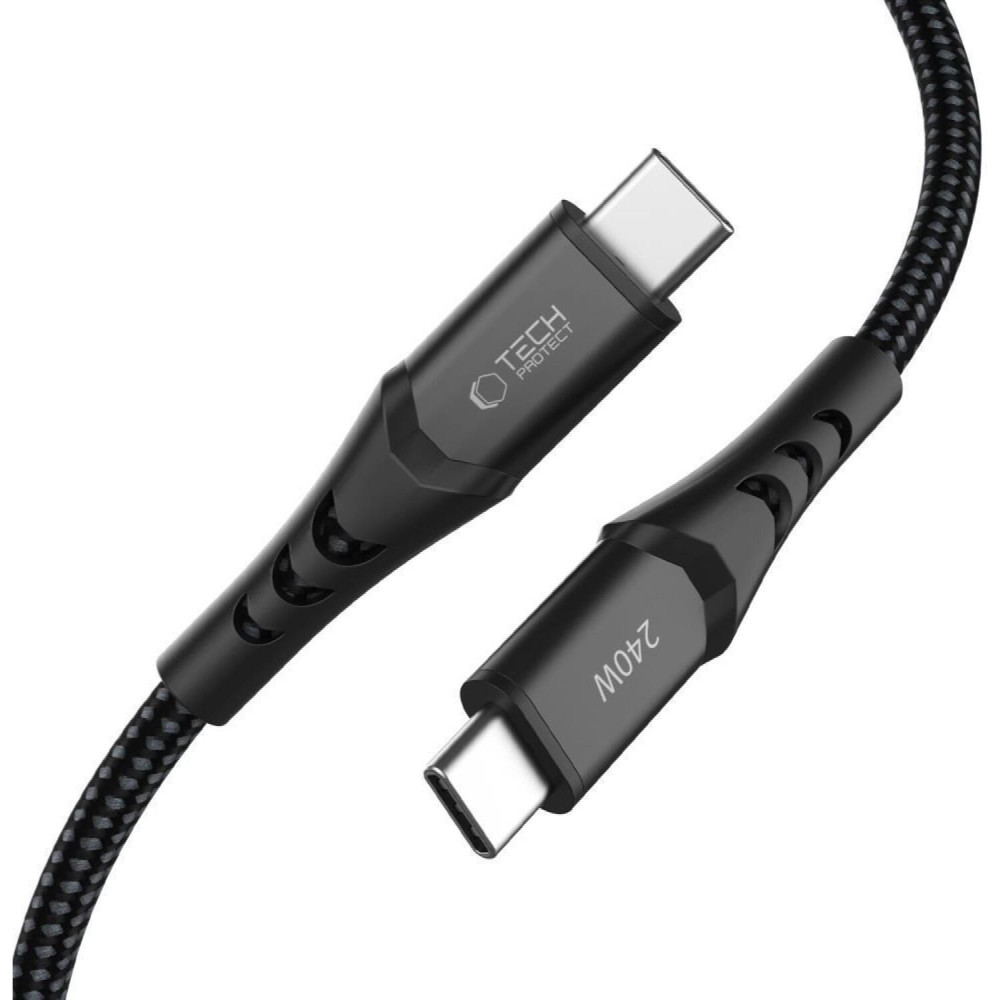 Καλώδιο Type-C Tech-Protect UB11T σε Type-C για Γρήγορη Φόρτιση & Μεταφορά Δεδομένων 200cm 240W - Black (5906302353132)