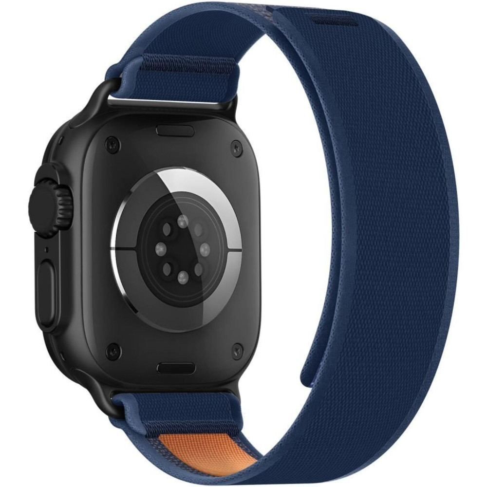 Λουράκι Apple Watch Ultra/SE/11/10/9/8/7/6/5/4 (49/46/45/44mm) Tech-Protect Nylon Elite Υφασμάτινο - Navy / Orange (5906302339952)