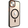 Θήκη iPhone 15 Bodycell DualTone Hybrid Case Διάφανη Σκληρή με MagSafe & TPU Bumper - Black (5206015086434)