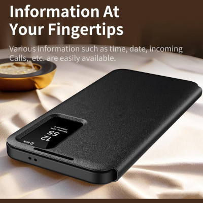 Θήκη Samsung Galaxy S25 Techsuit SmartView Series Flip με Ενεργό Πορτάκι - Black (5949419302990)