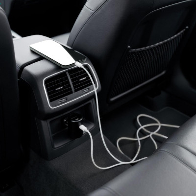 Φορτιστής Αυτοκινήτου Spigen EV603BT με Θύρες 1 x USB-A / 1 x Type-C & Πτυσσόμενο Καλώδιο 1 x Type-C 60W - Black (ACP10515)