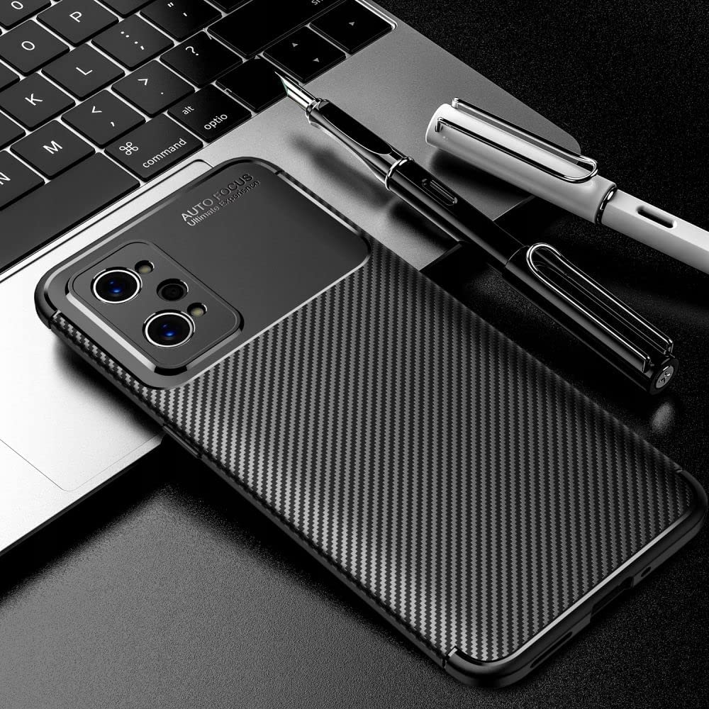 Tech-Protect Θήκη Σιλικόνης Carbon Realme GT Neo 2 - Black (9589046919091)