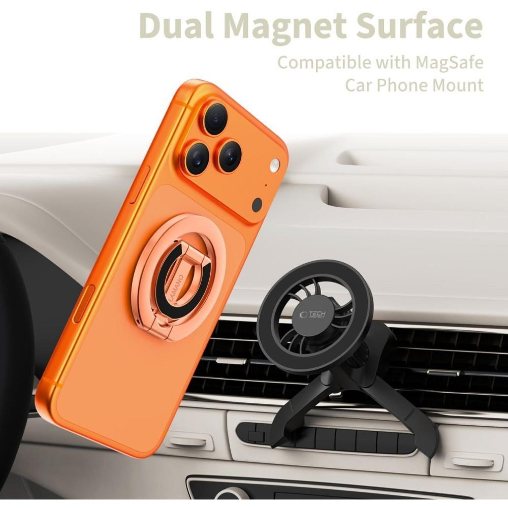 Βάση Στήριξης Tech-Protect MMR400 Μαγνητικό MagSafe Phone Ring με Επιπλέον Αυτοκόλλητο Δακτύλιο MagSafe - Rose Gold (5906302335978)