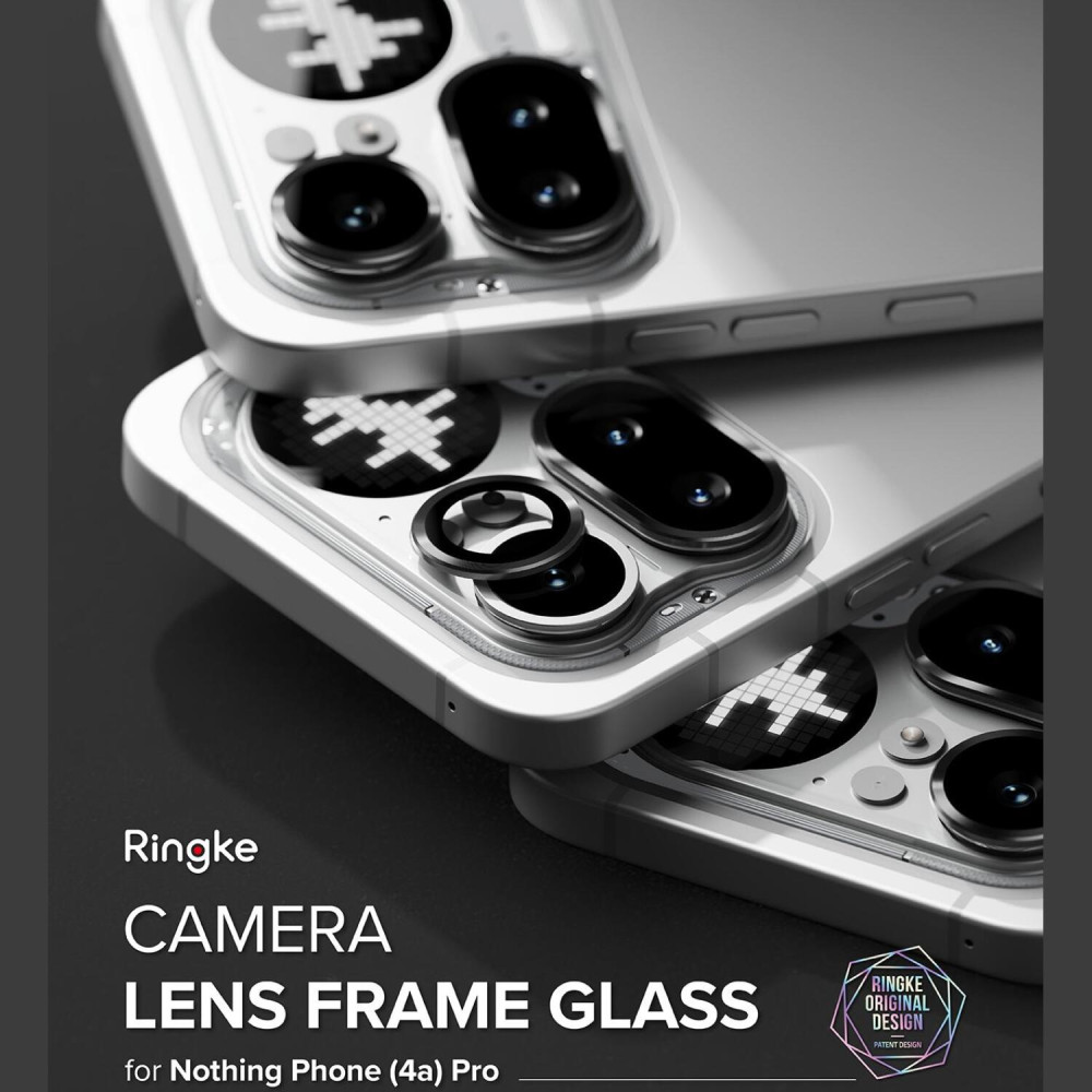 Tempered Glass Nothing Phone 4a Pro Ringke Camera Lens Frame Glass Αντιχαρακτικό Γυαλί Προστασίας για Φακό Κάμερας 2 Τεμάχια - Black (8800328819047)