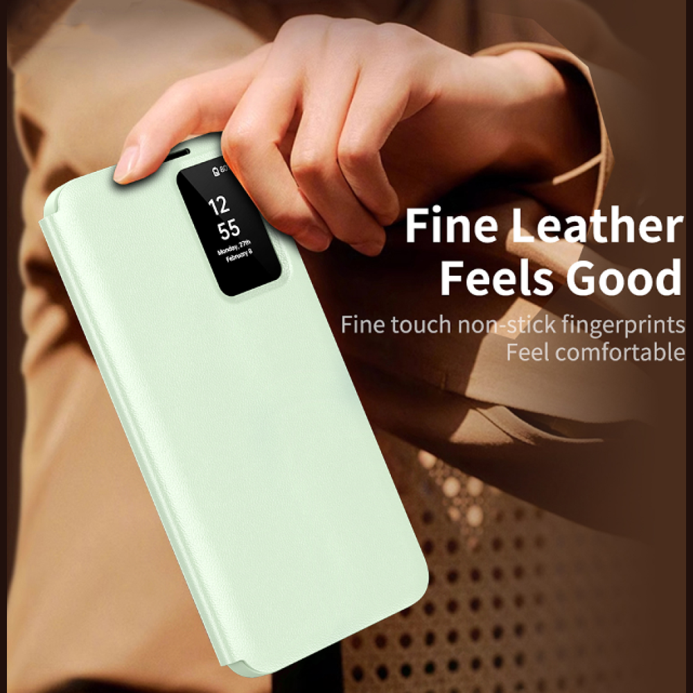 Θήκη Samsung Galaxy S25 FE Techsuit SmartView Series Flip με Ενεργό Πορτάκι - Green (5949419336186)