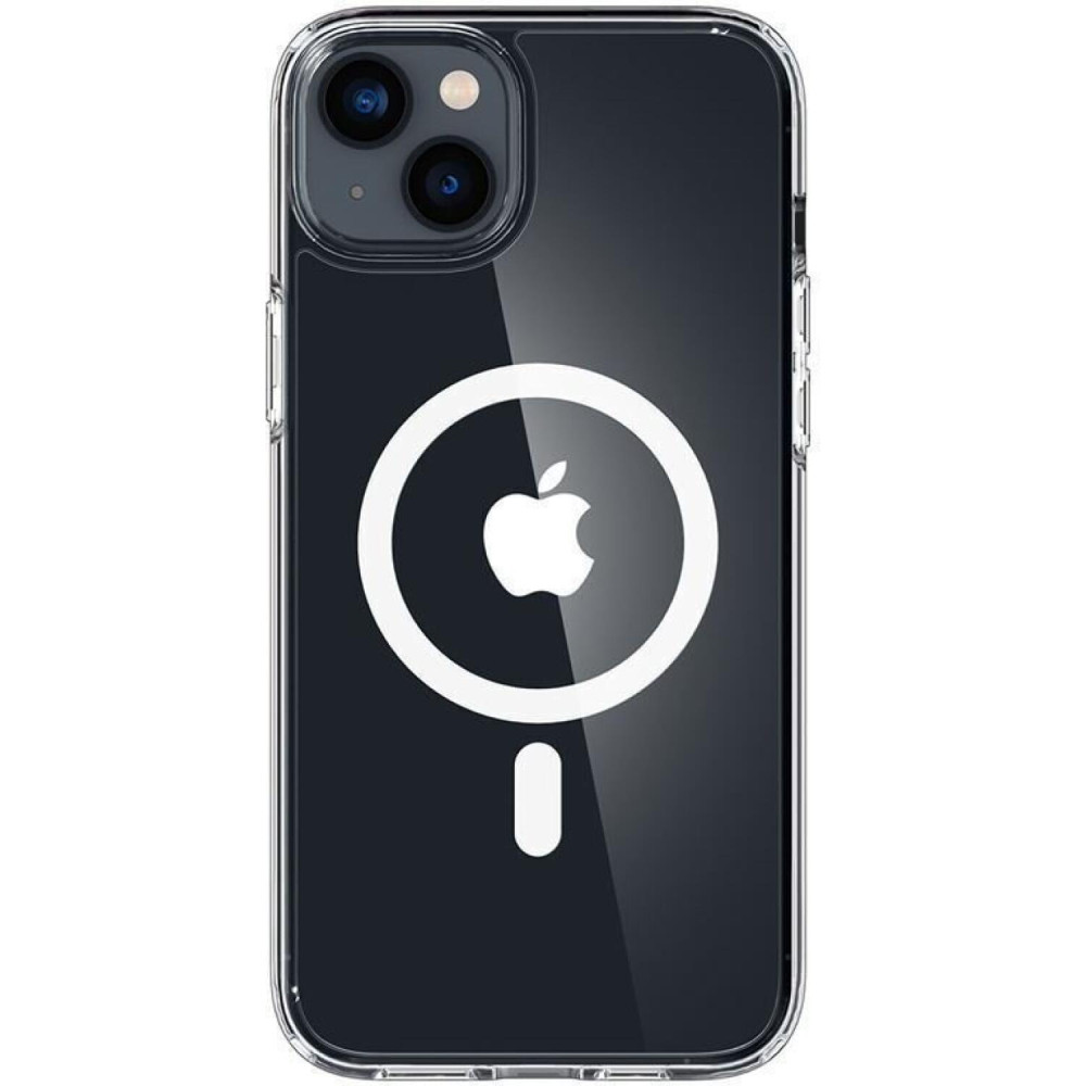 Θήκη iPhone 14 Spigen Crystal Hybrid MagFit Ανθεκτική με MagSafe - White (ACS04682)
