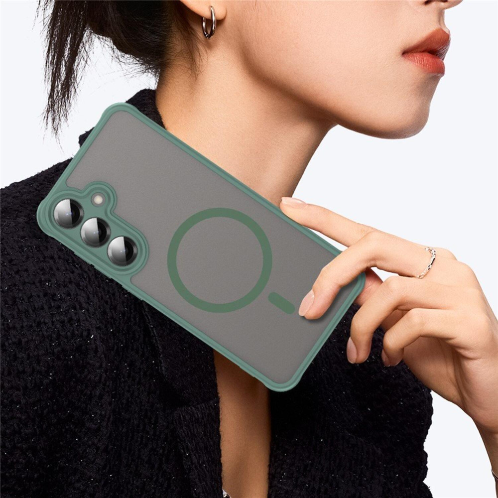 Θήκη Samsung Galaxy A27 Techsuit HaloFrost II MagSafe Σκληρή Ημιδιάφανη με MagSafe - Green (5949419351721)