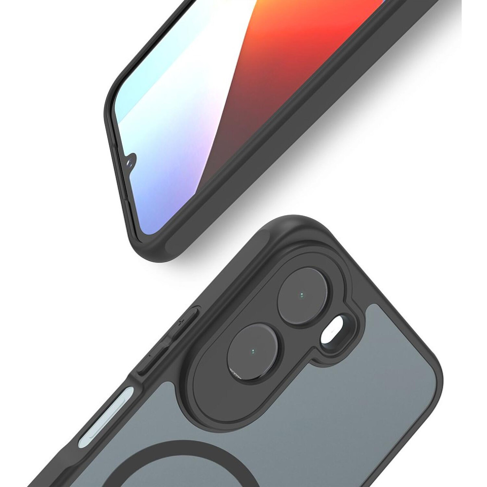 Θήκη Xiaomi Redmi A7 Pro 4G Techsuit HaloFrost II MagSafe Σκληρή Ημιδιάφανη με MagSafe - Black (5949419368583)