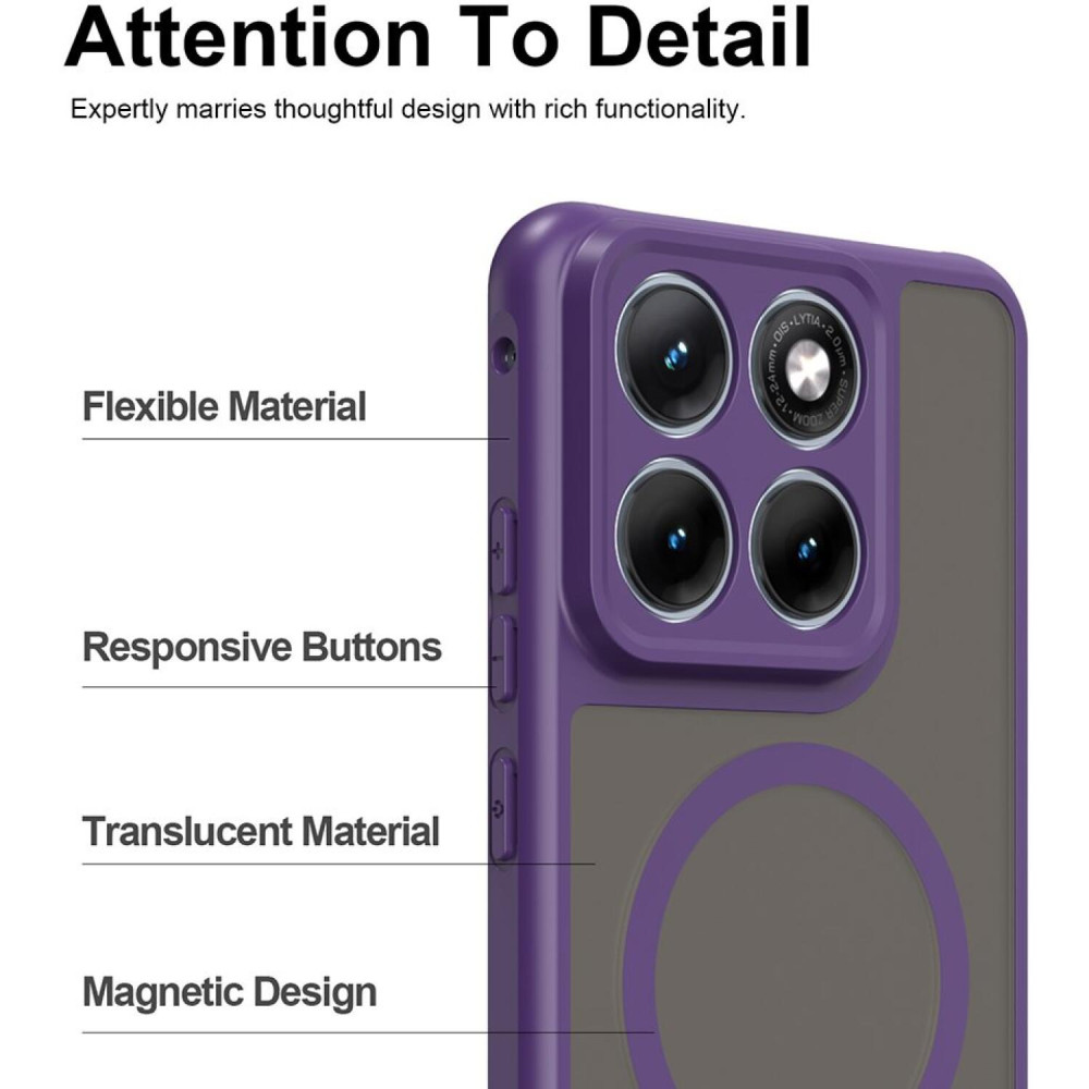 Θήκη Motorola Edge 70 Fusion Techsuit HaloFrost II MagSafe Σκληρή Ημιδιάφανη με MagSafe - Purple (5949419367395)