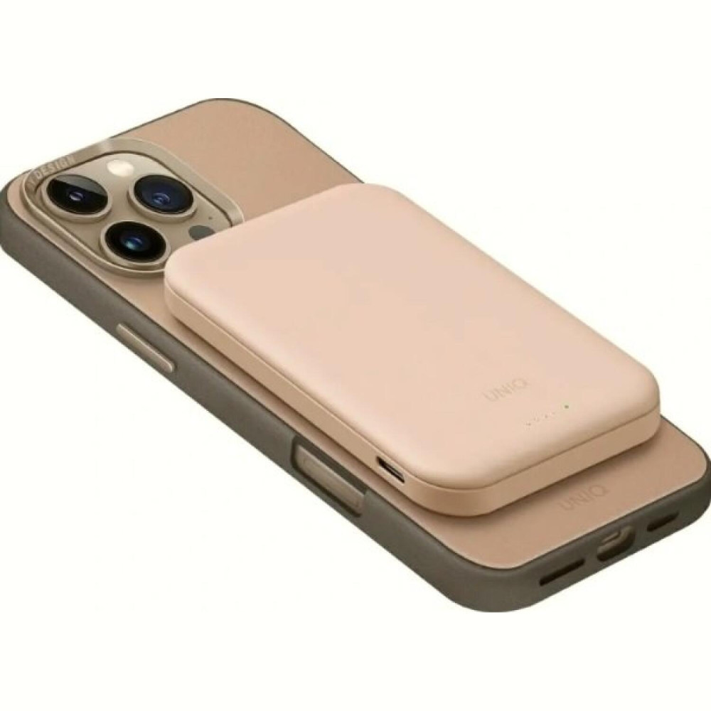 PowerBank Uniq Lyden Lexa 5000 με Ασύρματη Φόρτιση MagSafe 15W & 1 x Type-C 20W 5.000mAh - Blush Pink (UNIQ-LYDENLEXA-BPINK)