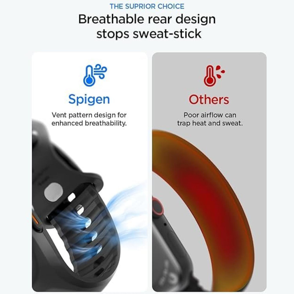Θήκη Apple Watch Ultra 3 / Ultra 2 / Ultra 1 49mm Spigen Liquid Air Pro Unibody Σιλικόνης - Black (ACS05463)