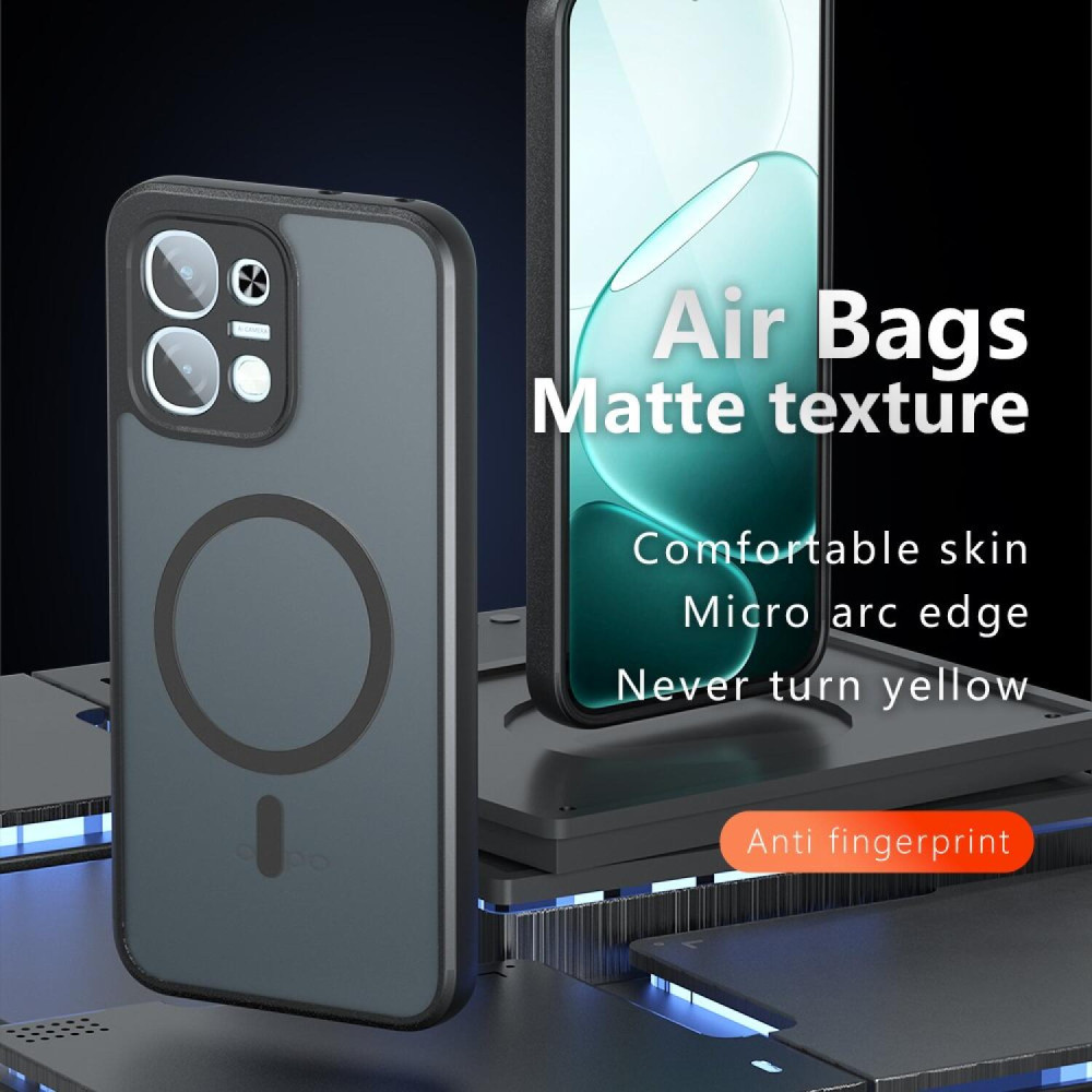 Θήκη Oppo A6 Pro Techsuit PureFrost Σκληρή Ημιδιάφανη με MagSafe - Frosted Black (5949419368422)