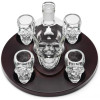 The Source InGenious Skull Decanter Set - Γυάλινο Σετ Ποτού σε Σχήμα Κρανίου με 1 x Καράφα Σερβιρίσματος με Πώμα / 4 x Ποτήρια & 1 x Δίσκος (5056327914679)